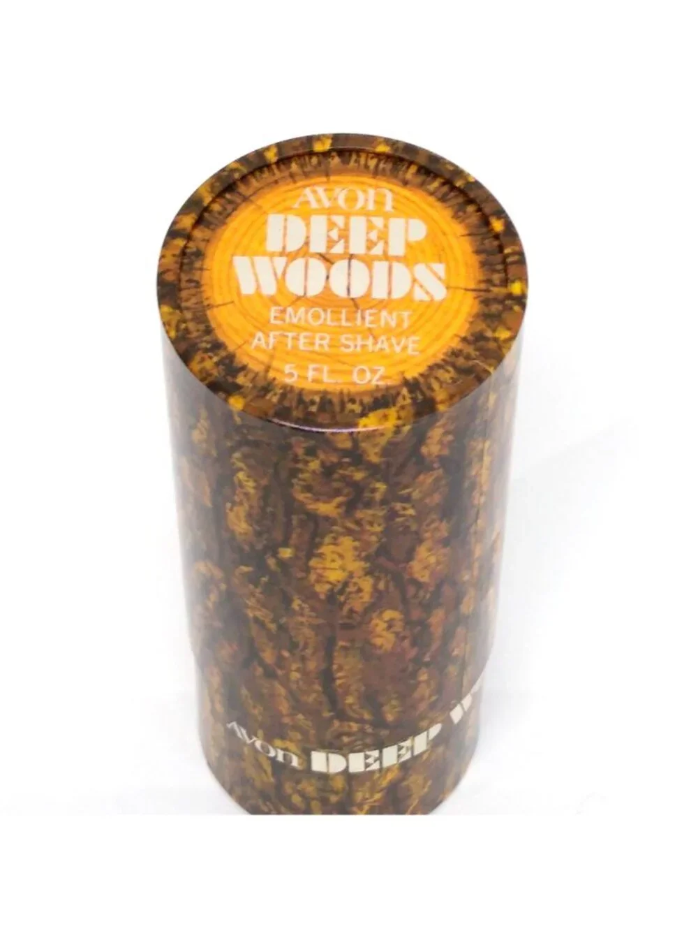 Avon Deep Woods Emollient After Shave 5 Fl Oz Tree Bark Design NIB Old Stock VTG